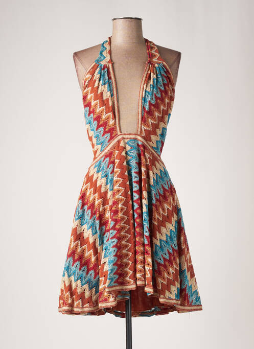 Rochie scurtă maro PHO femeie