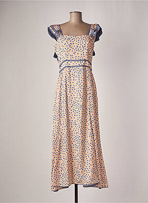 Rochie lungă bej AZULU fată