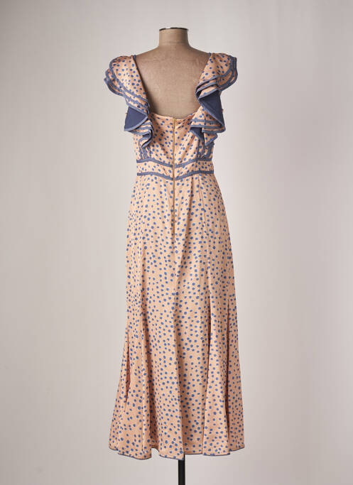 Rochie lungă bej AZULU fată