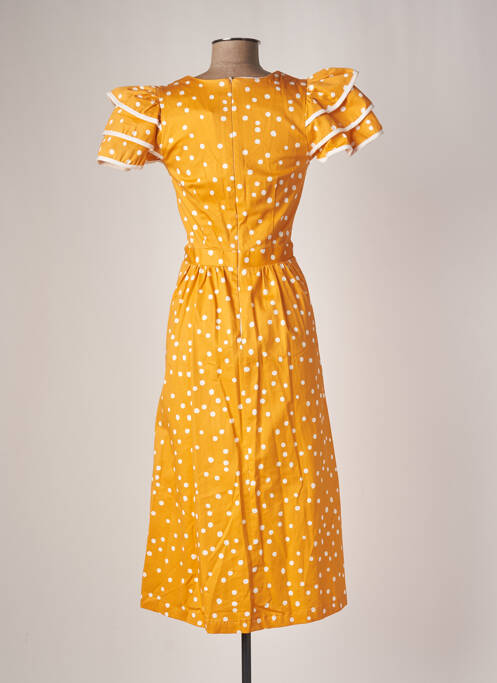 Rochie midi galben AZULU fată