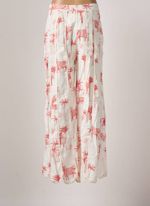 Pantalon larg portocaliu AZULU femeie