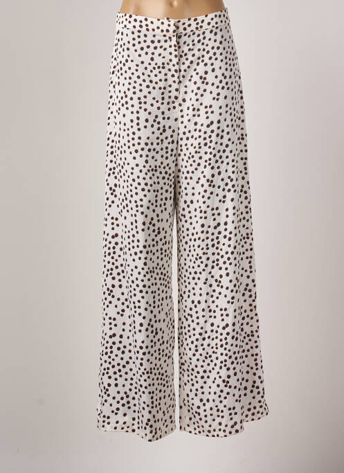 Pantalon larg bej AZULU femeie