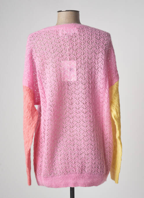 Pulover tunică țesătură din lână mâneci lungi roz LES TRICOTS DE LÉA femme