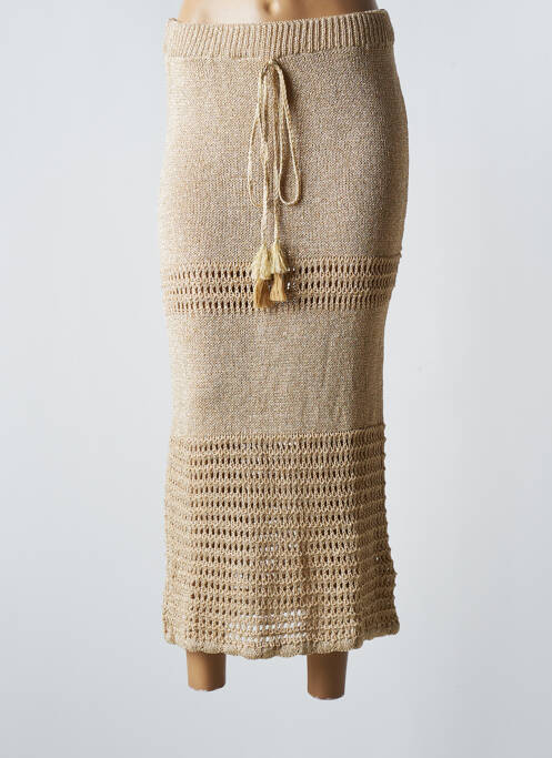 Fustă lungă bej PHO femeie