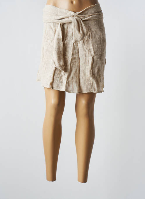 Fustă scurtă bej CHRISTELLE NIMA femeie