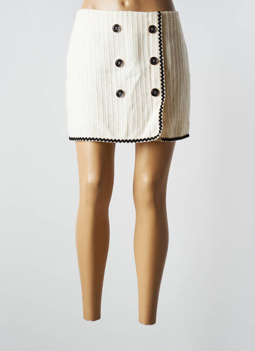 Fustă scurtă bej PHO femeie