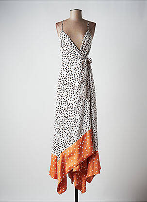 Rochie midi bej AZULU fată