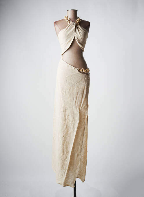 Rochie lungă bej CHRISTELLE NIMA femeie