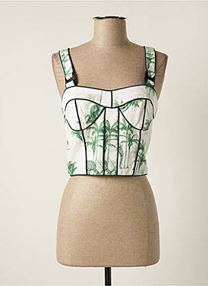 Top alb AZULU femeie