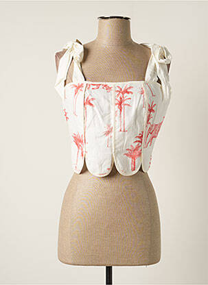 Top alb AZULU femeie