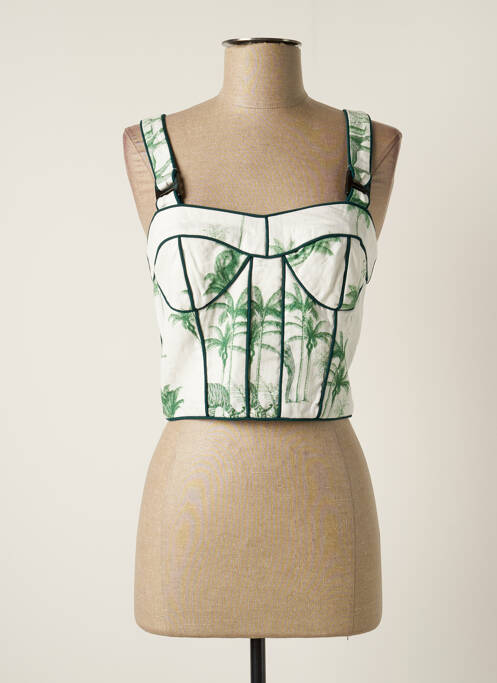 Top alb AZULU femeie