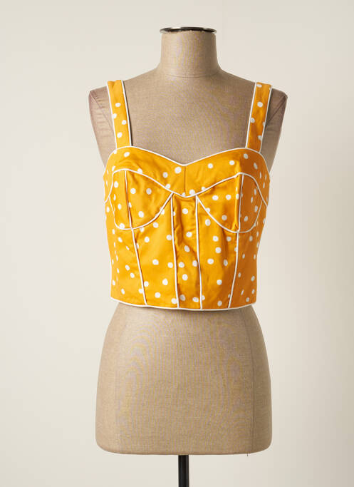 Top galben AZULU femeie