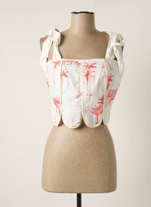 Top alb AZULU femeie