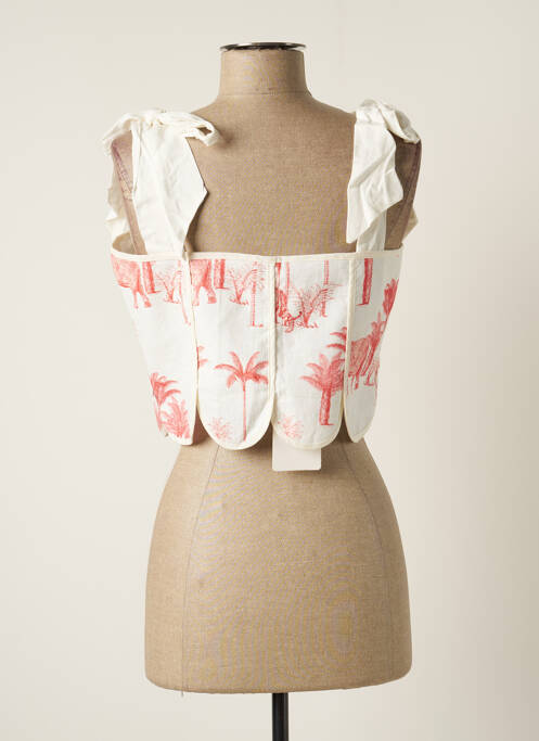 Top alb AZULU femeie