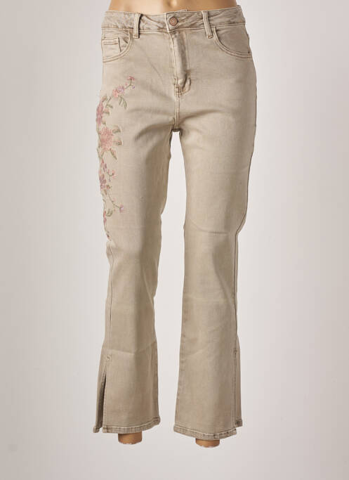 Pantalon drept bej NÜD femeie