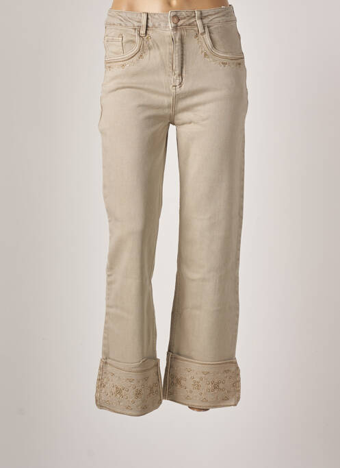 Blugi bootcut bej NÜD femeie