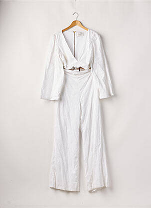 Salopetă-pantalon alb AZULU fată