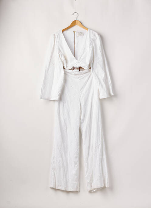 Salopetă-pantalon alb AZULU fată