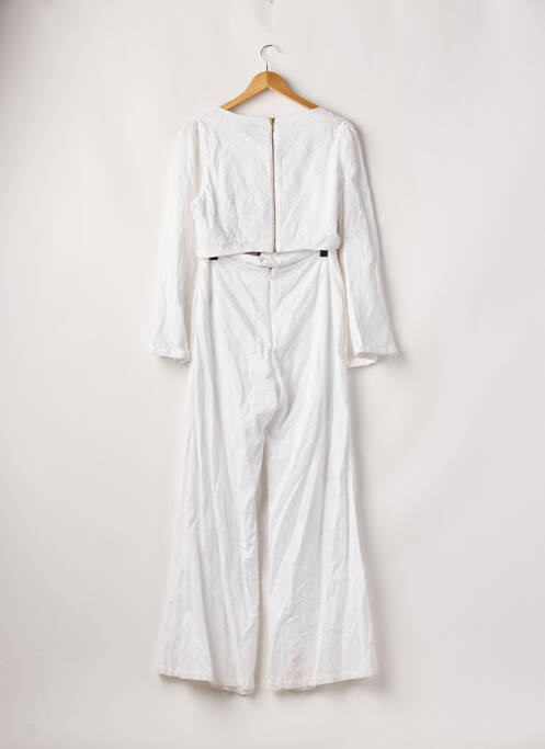 Salopetă-pantalon alb AZULU fată