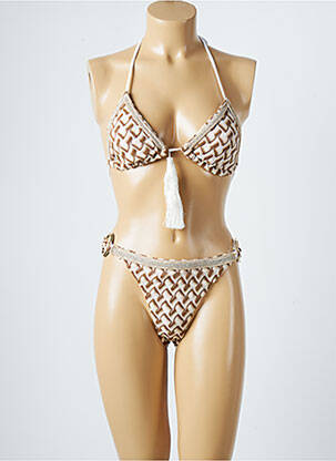 Costum de baie din două piese maro PHO femeie