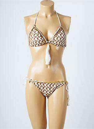 Costum de baie din două piese maro PHO femeie