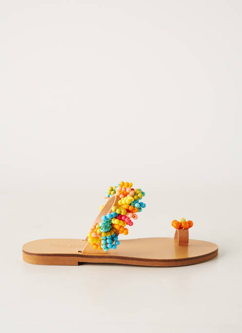 Șlapi maro ELINA LINARDAKI femeie