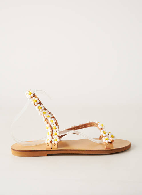 Șlapi alb ELINA LINARDAKI femeie