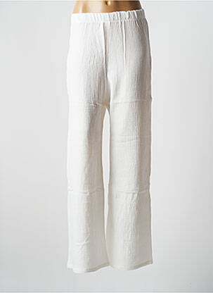 Pantalon larg alb JENA LEE femeie