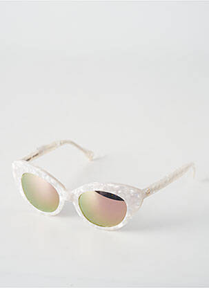 Ochelari de soare alb ROBERI & FRAUD femeie