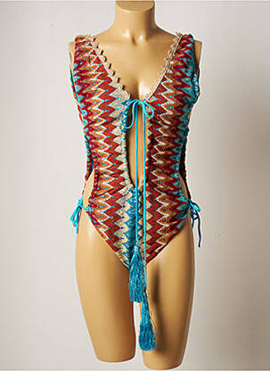 Costum de baie dintr-o singură piesă albastru PHO femeie