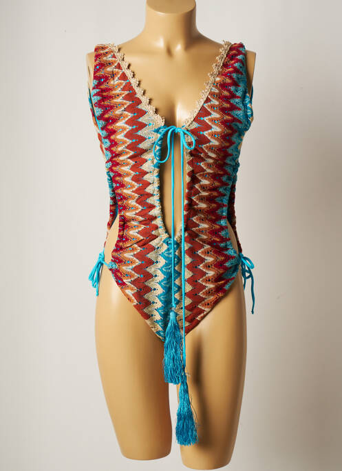 Costum de baie dintr-o singură piesă albastru PHO femeie