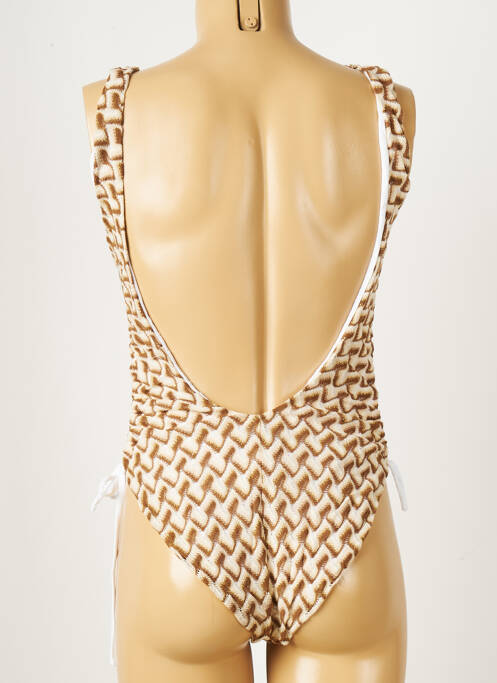 Costum de baie dintr-o singură piesă maro PHO femeie