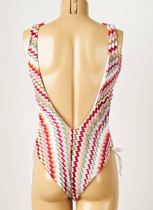 Costum de baie dintr-o singură piesă alb PHO femeie