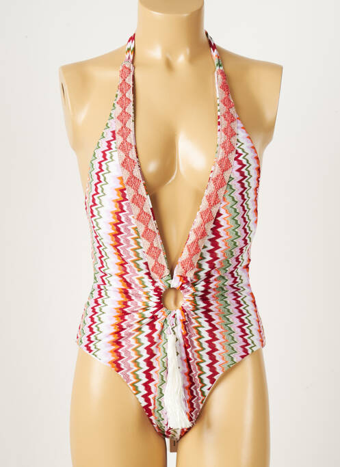 Costum de baie dintr-o singură piesă alb PHO femeie