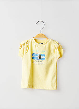 Tricou închidere presată mâneci scurte galben 3 POMMES băiat