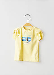 Tricou închidere presată mâneci scurte galben 3 POMMES garcon