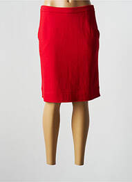 Fustă midi talie cu cleme roșu MAJESTIC FILATURES femme
