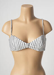 Sutien de costum de baie elasticitate sutien balconet cu decolteu înalt alb SALINAS femme