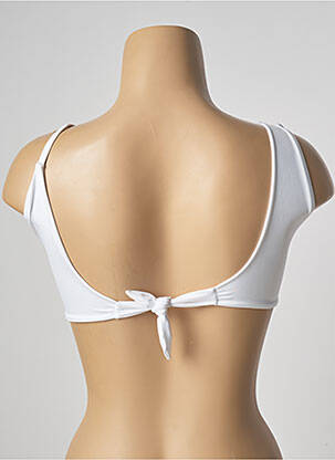Sutien de costum de baie elasticitate sutien cupe întregi cu decolteu înalt alb SAHA femeie