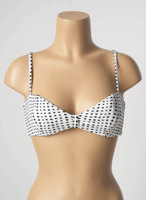 Sutien de costum de baie elasticitate sutien balconet cu decolteu înalt alb SALINAS femme