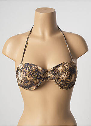 Sutien de costum de baie elasticitate top sutien push-up maro MAR RIO femeie