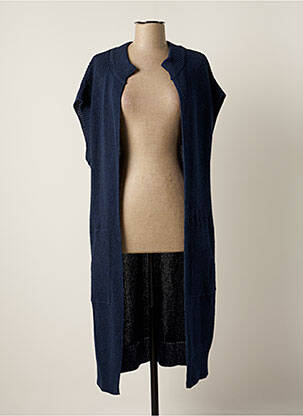 Vestă cu mâneci scurte albastru SIGNE NATURE femeie