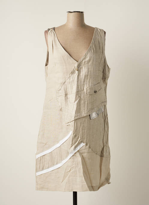 Rochie scurtă bej ELISA CAVALETTI femeie