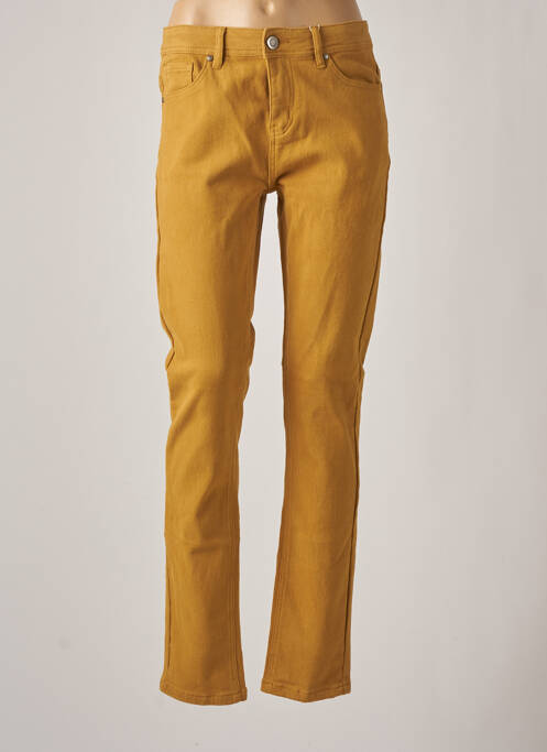 Pantalon slim galben GEVANA femeie