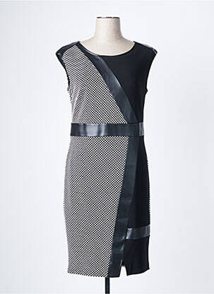 Rochie midi mâneci scurte mâneci scurte negru FRANK LYMAN femeie