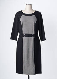 Rochie midi mâneci 3/4 mâneci 3/4 negru CONCEPT K femme