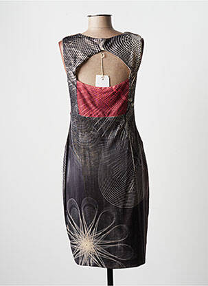 Rochie midi fără mâneci fără mâneci gri EROKE femeie
