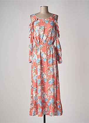 Rochie lungă mâneci lungi mâneci lungi portocaliu KAPORAL femme