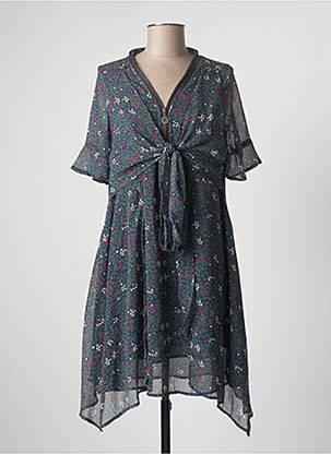 Rochie scurtă mâneci scurte mâneci scurte albastru KAPORAL femeie