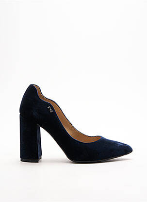Pantofi cu toc toc pătrat toc de 7 la 9 cm albastru NERO GIARDINI femeie
